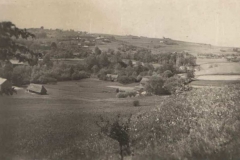 Widok na Przytkowice z Pyrczka, ok. 1955 r.