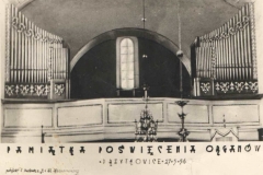 Pamiątka poświęcenia organów 1956 r.