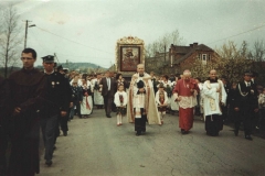 Procesja z obrazem Matki Bożej Kalwaryjskiej 3 V 1991 r.
